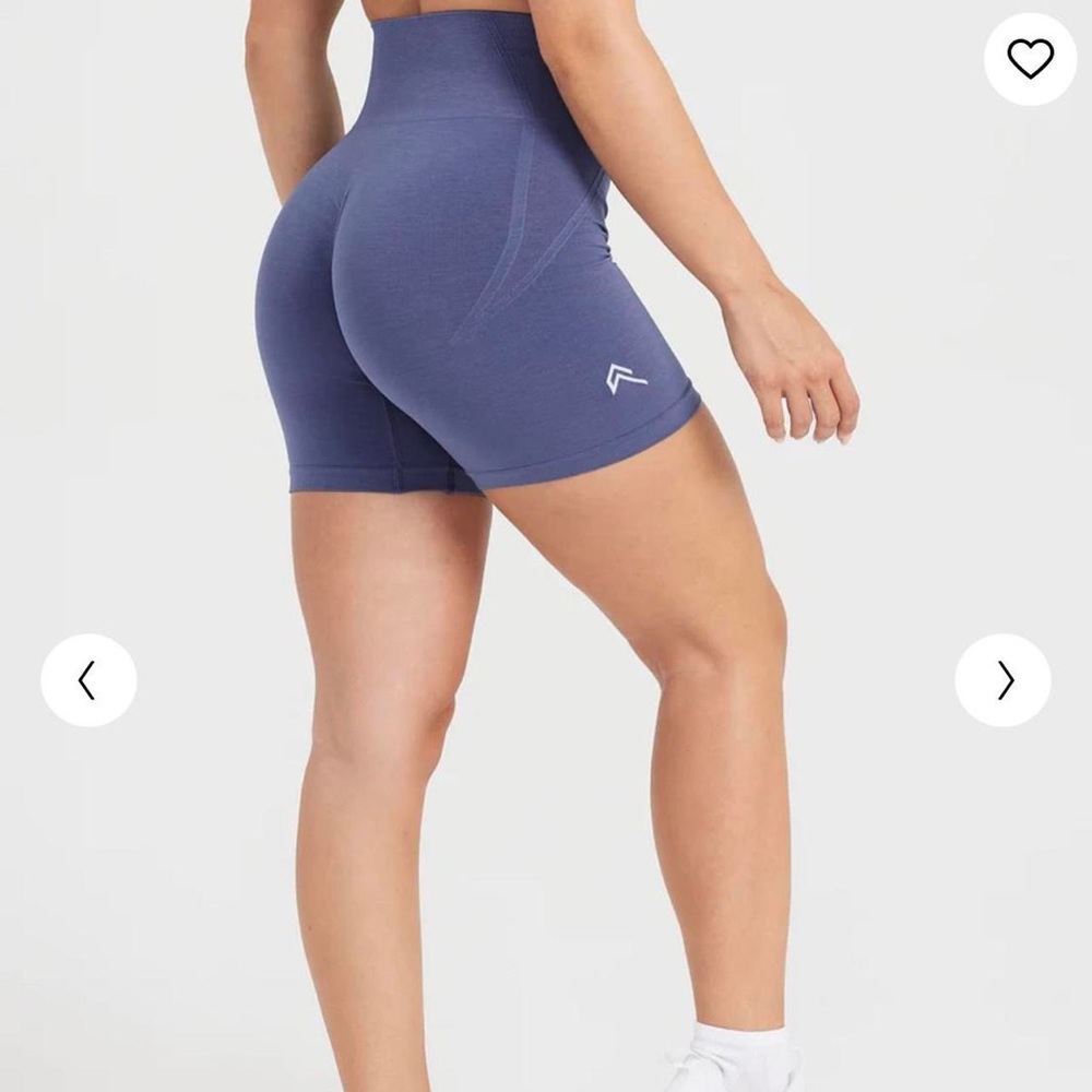 NWT Oner Active EFFORTLESS SEAMLESS SHORTS KNITTED LOGO Slate Blue S or M